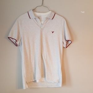American Eagle off white polo